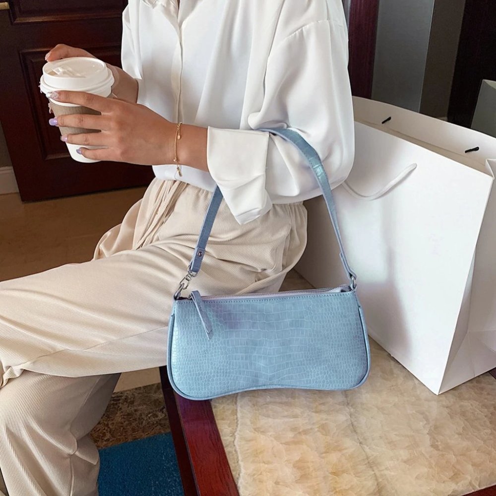 Vintage Alligator Pattern Women Messenger Handbags
